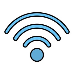 Vector Wifi Filled Outline Icon Design