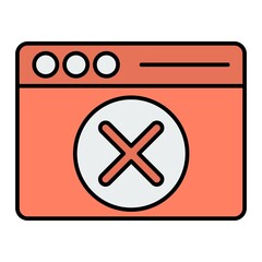 Obraz premium Vector Error Filled Outline Icon Design