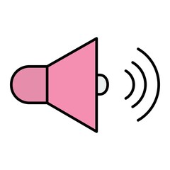 Vector Audio Filled Outline Icon Design