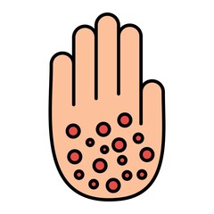 Vector Allergy Filled Outline Icon Design