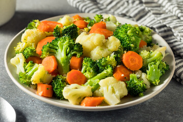 Healthy Organic Steamed Vegetables