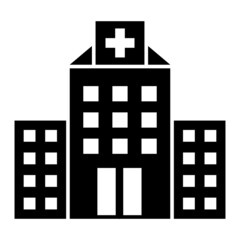 Vector Hospital Glyph Icon Design