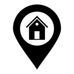 Vector House Location Glyph Icon Design