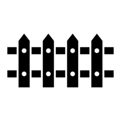 Vector Fence Glyph Icon Design