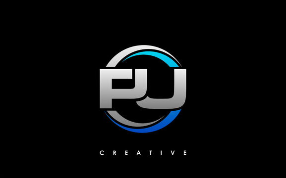 PU Letter Initial Logo Design Template Vector Illustration