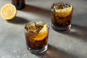 Boozy Cold Bourbon Whiskey and Cola