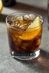 Boozy Cold Bourbon Whiskey and Cola
