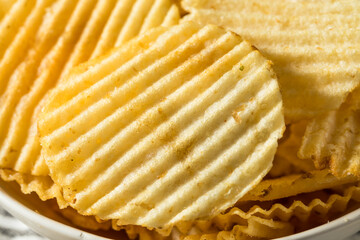 Salty Ruffled Potato Chips