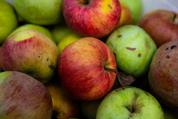Full frame shot of red apples. Fresh red apples from the market.