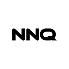 NNQ letter logo design with white background in illustrator, vector logo modern alphabet font overlap style. calligraphy designs for logo, Poster, Invitation, etc.