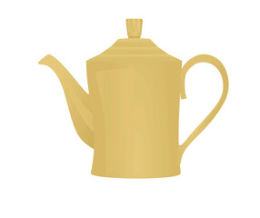 Ceramic tea pot. vector illustration