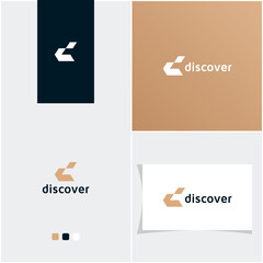 Fototapeta na wymiar discover logo or d letter template for business and technology company or any other business you can think of.