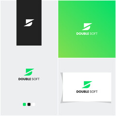 Double Soft Or DS Letter Logo Template Business and Technology or any other business you can think of.