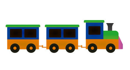 Colorful train toy. vector illustration