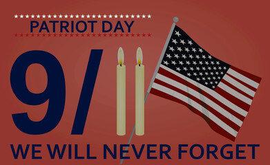 Patriot day card. vector illustration
