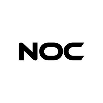 NOC letter logo design with white background in illustrator, vector logo modern alphabet font overlap style. calligraphy designs for logo, Poster, Invitation, etc.
