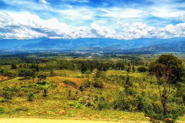 Fototapeta na wymiar The valley of Wamena, Papua