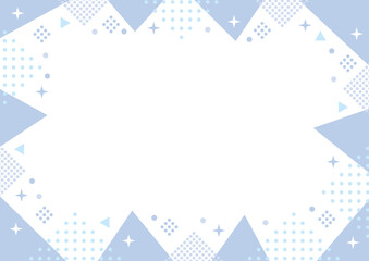 幾何学　フレーム  ブルー