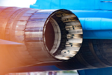 Modern jet fighter engine - obrazy, fototapety, plakaty