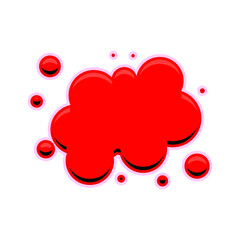 cloud bubble comic logo simple icon design illustration