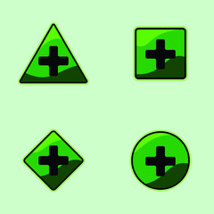 vector healthcare plus sign - medical symbol Sign logo simple icon design illustration