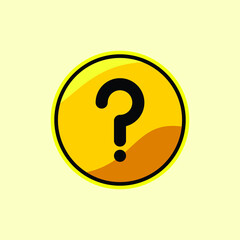 Question mark sign icon, vector illustration. Flat design style with long shadow. FAQ button. Asking questions. Ask for help. Question mark stamp. Sign logo simple icon design illustration