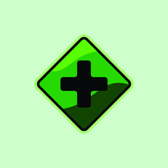 Obraz premium vector healthcare plus sign - medical symbol Sign logo simple icon design illustration