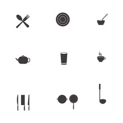 Fototapeta premium Kitchen icons set