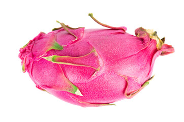 Dragon fruit isolated on white background. Pitaya or Pitahaya fruit with clipping path. Top view.