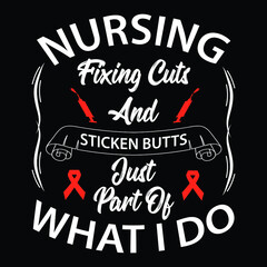 Nurse T-shirt Design Vector