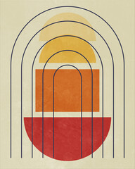 Abstract poster. Modern minimalist abstract aesthetic illustrations. Contemporary backgrounds. Design elements for postcard, flyer, brochure.