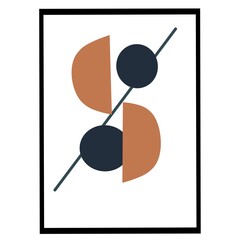 trendy minimalist abstract illustration. geometric elements and strokes, rainbows geometric shapes Great design for social media, postcards, contemporary artistic poster printing.