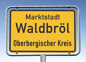 Waldbröl, Marktstadt, Ortstafel, (Symbolbild)