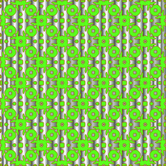 metal pattern on a green background.  pattern for fabric, wallpaper, packaging. Decorative print.