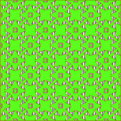 metal pattern on a green background.  pattern for fabric, wallpaper, packaging. Decorative print.