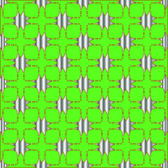 metal pattern on a green background.  pattern for fabric, wallpaper, packaging. Decorative print.