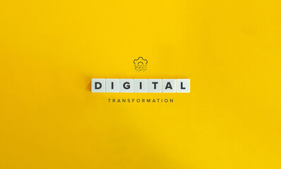 Digital Transformation Banner. Minimal aesthetics.