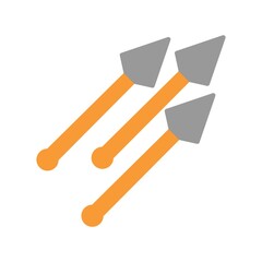 Lance Flat Vector Line Icon Design