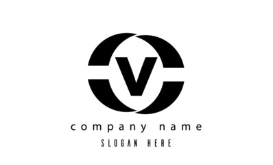V creative single latter logo