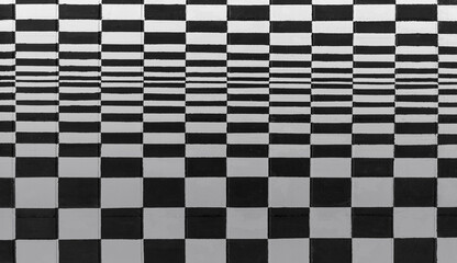 Obraz premium black and white checkered background