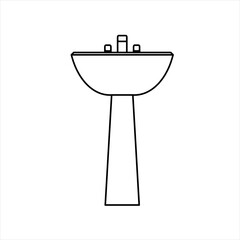 Simple sink sketch vector design