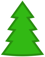 Christmas Tree  for Holiday design. Vector illustration Isolated on white background