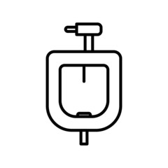 Urinal Vector Line Icon Design