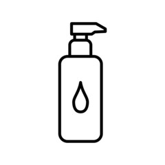 Lotion Vector Line Icon Design