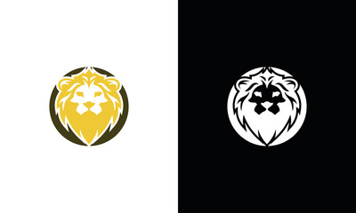 Head lion logo design vector