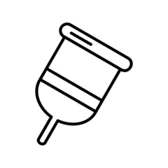 Menstrual Cup Vector Line Icon Design