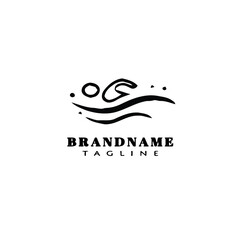 swimming logo icon design template vector illustration