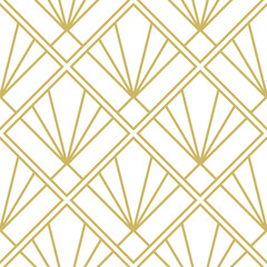 Art Deco Pattern. Seamless geometric vintage decoration. Minimal lines desig