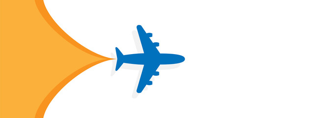 Fototapeta premium Plane opened blank space illustration