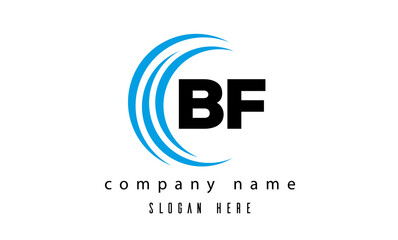  technology BF latter logo vector